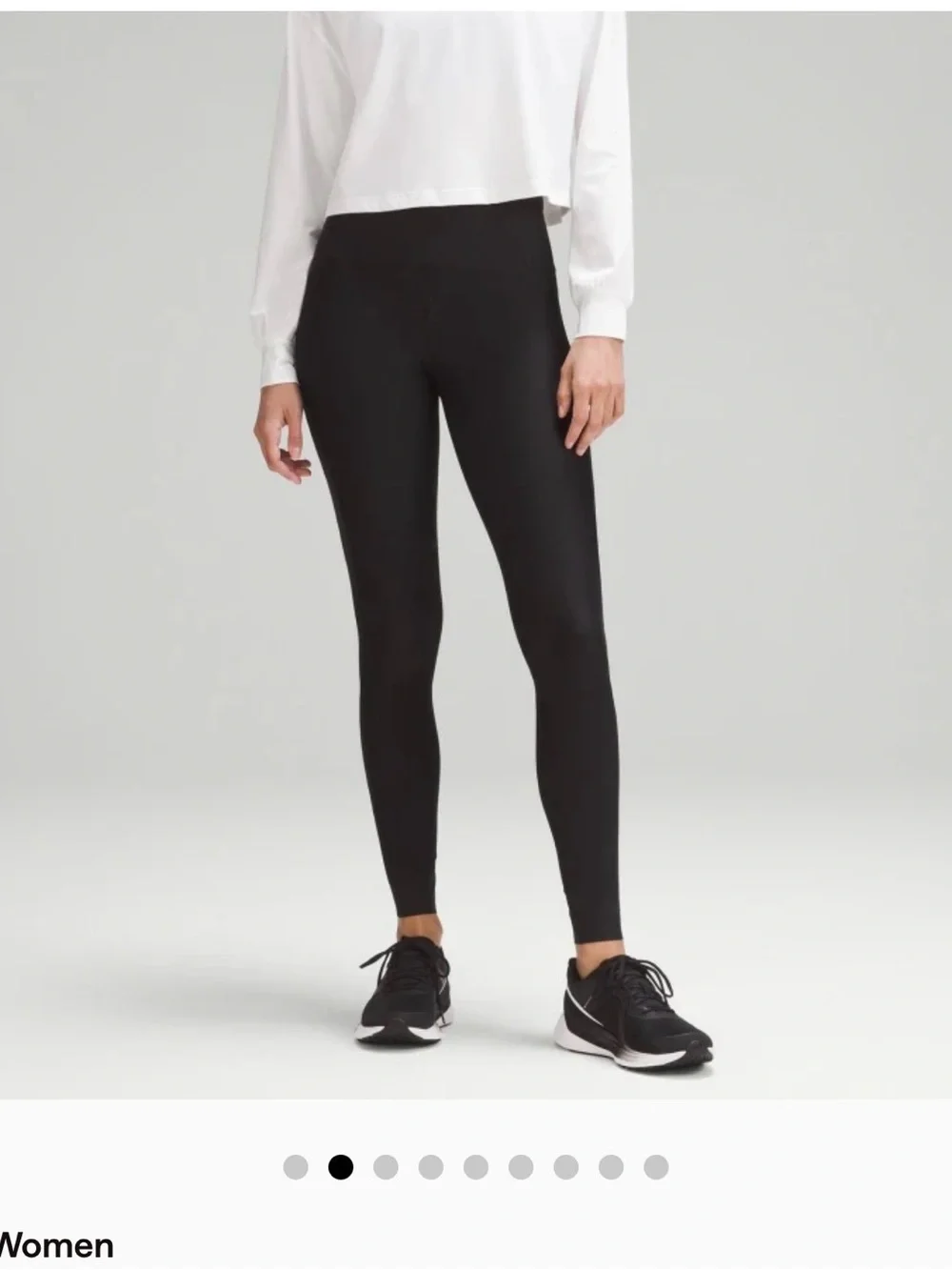 lululemon athletica Women's Black and White Running Shoe New